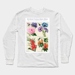 Flower watercolor illustration (1915) Long Sleeve T-Shirt